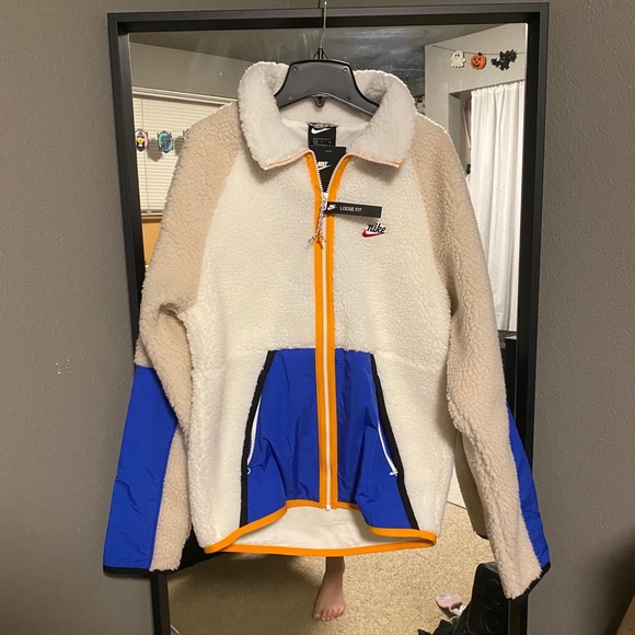 Nike Sportswear Sherpa Blue Orange 